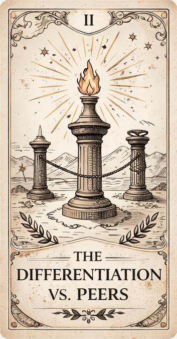 Tarot card for Differentiation vs Peers
